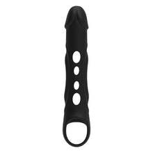 Manșon vibrator DREAMTOYS RAMROD, pentru extensia penisului, control prin telecomandă, 7 funcții de vibrație, 26 cm, negru