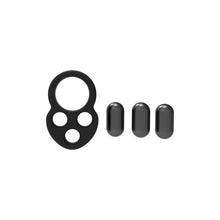 Inel pentru penis DREAMTOYS RAMROD Cockring Triple Weight, cu 3 bile de oțel detașabile, lungime 7.5 cm, din silicon, negru