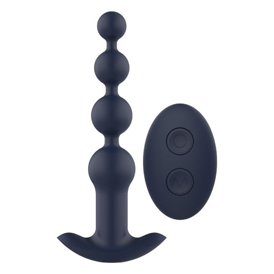Vibrator anal DREAMTOYS Startroopers Apollo, control prin telecomandă, 10 funcții de vibrație, rezistent la apă IPX6, albastru