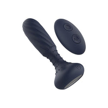 Plug anal vibrator DREAMTOYS Startroopers Titan, control prin telecomandă, 10 funcții de vibrație, lungime 14.2 cm, albastru