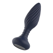 Plug anal vibrator DREAMTOYS Startroopers Triton, control prin telecomandă, 10 funcții de vibrație, lungime 15.2 cm, albastru