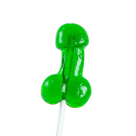Acadea în formă de penis DRINK ME, cu gust de cocktail Mojito, perfect ca un cadou sexy și amuzant, culoare verde închis (9977M)