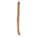 Dildo dublu DR. SKIN+ 16.5 Inch Posable Double Dong, pentru dublă penetrare, senzație realistă ultra-moale, 42 cm, culoarea pielii