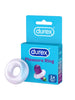 Inel pentru penis DUREX Pleasure Ring, din TPE, pentru erecții de durată și îmbunătățirea performanțelor sexuale, alb
