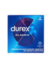 Prezervative DUREX Classic Regular Fit, din latex, lubrifiate și rezistente, diametru 56 mm, 1 cutie x 3 buc