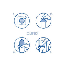 Prezervative cu striații DUREX Mutual Pleasure, regular fit, cu efect de stimulare clitoridiană și întârziere ejaculare, 56 mm, 1 cutie x 3 buc