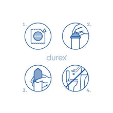 Prezervative cu striații DUREX Mutual Pleasure, regular fit, cu efect de stimulare clitoridiană și întârziere ejaculare, 56 mm, 1 cutie x 20 buc