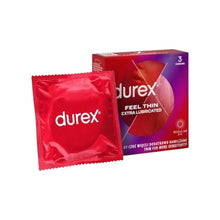 Prezervative ultra subțiri DUREX Thin Feel Extra Lubrifiate, 56 mm, 1 cutie x 3 buc