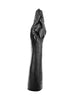 Dildo gros ALL BLACK Fist Giant, în formă de mână, pentru penetrare tip fisting, lungime 36 cm, diametru 8.5 cm, material moale, negru