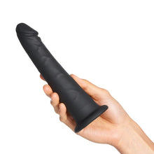 Dildo realist KIIROO Keon Vac-U-Lock Dildo, compatibil cu adaptorul Keon, din silicon, lungime 19.1 cm, diametru 4.7 cm, negru