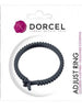 Inel pentru penis DORCEL Adjust Ring, din silicon moale, ajustabil, pentru îmbunătățirea performanțelor sexuale, culoare negru