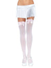 Dresuri sexy Leg Avenue, cu fundiță roz din satin, mărime universală, culoare alb cu roz, model 6255