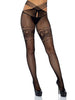 Dresuri tip plasă, fără crotch, Leg Avenue, model 9914, negru, marime universală