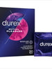 Prezervative cu striații DUREX Mutual Pleasure, regular fit, cu efect de stimulare clitoridiană și întârziere ejaculare, 56 mm, 1 cutie x 20 buc