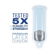 Prezervative cu striații DUREX Mutual Pleasure, regular fit, cu efect de stimulare clitoridiană și întârziere ejaculare, 56 mm, 1 cutie x 20 buc
