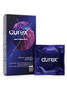 Prezervative cu striatii Durex Intense, cu efect de stimulare clitoridiana si intensificare orgasm feminin, 56 mm, 1 cutie x 10 buc