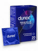 Prezervative clasice Durex Originals Extra Safe, lubrifiate si rezistente, 56 mm, 1 cutie x 20 buc