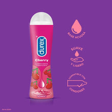 Lubrifiant Durex Play Cherry, pe baza de apa, cu aroma de cirese, 50 ml