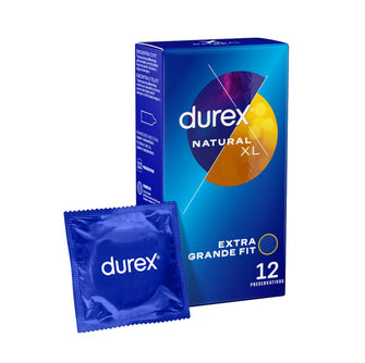 Prezervative Durex Natural XL, extra grande fit, 60 mm, 1 cutie x 12 buc