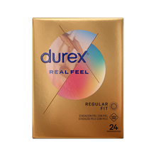 Prezervative subtiri Durex RealFeel, regular fit, fara latex, senzatie naturala, 56 mm, 1 cutie x 24 buc