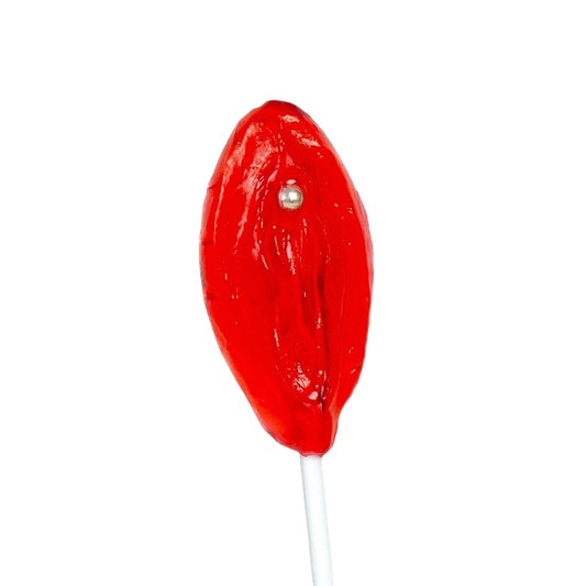 Acadea jeleu în formă de vagin EAT ME Strawberry Vulva, cu gust de căpșuni, perfect ca un cadou sexy și amuzant, culoare roșu