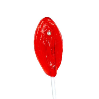 Acadea jeleu în formă de vagin EAT ME Strawberry Vulva, cu gust de căpșuni, perfect ca un cadou sexy și amuzant, culoare roșu