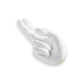 Stimulator ENGILY ROSS Flirty Hand, design în formă de mână, 10 funcții de vibrație și de mișcare, funcție de încălzire, rezistent la apă, alb, 16.4 cm