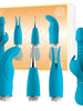 Vibrator ENGILY ROSS Eivian, cu 4 piese interschimbabile, funcție de penetrare, 8 funcții de vibrație, 3 viteze, albastru