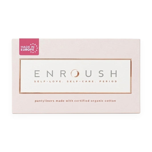 Absorbante zilnice ENROUSH Pantyliners Ultra Thin, cu bumbac 100% organic, ultra-subțiri, hipoalergenice, cu pH echilibrat, 24 buc