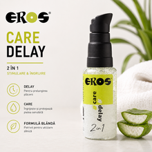 Gel EROS Care Delay 2 in 1, pentru întârzierea ejaculării și lubrifiere, potritiv pentru piele sensibilă, 30 ml