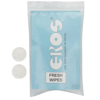 Șervețele intime unisex EROS Fresh Wipes, pentru igienă sexuală, 100% naturale, 12 bucăți