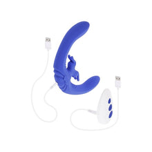 Vibrator pentru cupluri EVOLVED Lovebirds, cu telecomandă, 3 motoare cu 10 funcții de vibrație, rezistent la apă, mov