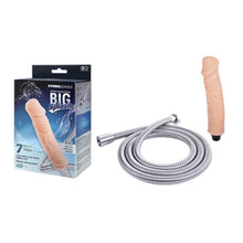 Duș anal EXCELLENT POWER Big Splash 7 Inch, în formă de dildo realist, cu furtun inclus, atașare ușoară la robinet, culoarea pielii