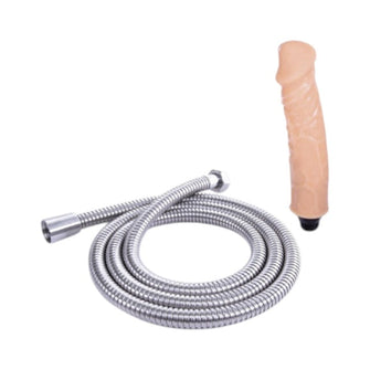 Duș anal EXCELLENT POWER Big Splash 7 Inch, în formă de dildo realist, cu furtun inclus, atașare ușoară la robinet, culoarea pielii