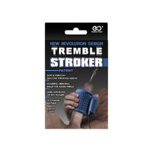 Masturbator EXCELLENT POWER Tremble Stroker, cu vibrator bullet inclus, control prin telecomandă, 10 funcții de vibrație, albastru