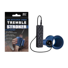 Masturbator EXCELLENT POWER Tremble Stroker, cu vibrator bullet inclus, control prin telecomandă, 10 funcții de vibrație, albastru