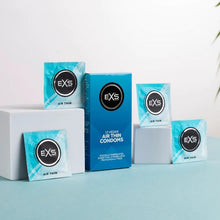 Prezervative EXS Air Thin Condoms, din latex, ultra-subțiri și rezistente, diametru 56 mm, 12 bucăți