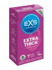 Prezervative EXS Extra Thick, din latex, lubrifiate, groase și rezistente, diametru 56 mm, 12 bucăți