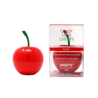 Cremă EXSENS Crazy Love Cherry - Nipple Arousal Cream, pentru stimularea sfârcurilor, cu aromă de cireșe, fără zahăr, 8 ml