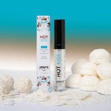 Luciu de buze pentru sex oral EXSENS Hot Kiss Coconut, efect dublu de încălzire și răcire, aromă de cocos, 7 ml