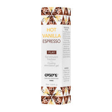 Gel EXSENS Hot Vanilla Espresso Arousal Gel, pentru stimulare zone intime, efect de încălzire, aromă de vanilie și cafea, 15 ml