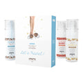 Set 3 uleiuri de masaj EXSENS Let’s Travel, cu efect de încălzire, arome de căpșuni, cocos și vanilie, 3 x 30 ml