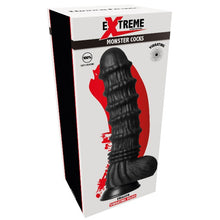 Vibrator EXTREME by Hidden Desire DRAGON Vibrating Dildo, 9 funcții de vibrație, diametru 5.5 cm, lungime 27 cm, negru