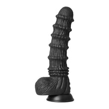 Vibrator EXTREME by Hidden Desire DRAGON Vibrating Dildo, 9 funcții de vibrație, diametru 5.5 cm, lungime 27 cm, negru