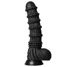 Vibrator EXTREME by Hidden Desire DRAGON Vibrating Dildo, 9 funcții de vibrație, diametru 5.5 cm, lungime 27 cm, negru