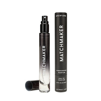 Parfum cu feromoni EYE OF LOVE Matchmaker, pentru bărbați, cu note de cedru, coacăze negre și lămâie, culoare negru, 10 ml