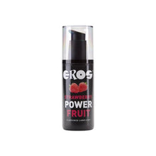 Lubrifiant cu aromă EROS Strawberry Power Fruit, pe bază de apă, compatibil cu prezervative și jucării erotice, aromă căpșuni, 125 ml