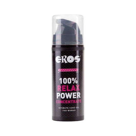 Gel lubrifiant pentru femei EROS 100% Relax Power Concentrate Women, pentru relaxare anală, testat dermatologic, pe bază de apă, 30 ml