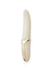 Vibrator ZALO EVE Oral Pleasure, în formă de limbă, cu funcție de încălzire, 6 funcții de vibrație, din silicon lichid, lungime 22 cm, crem