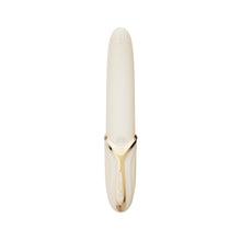 Vibrator ZALO EVE Oral Pleasure, în formă de limbă, cu funcție de încălzire, 6 funcții de vibrație, din silicon lichid, lungime 22 cm, crem